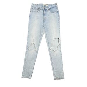 Levi's Light Blue 721 High Rise Skinny Jeans Women 27 Distressed Denim